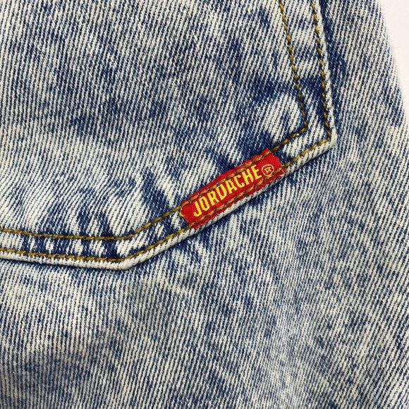 Vintage Jordache acid wash jeans size 7 0 24" tapered zipper ankle Y2K 90s - Picture 9 of 11